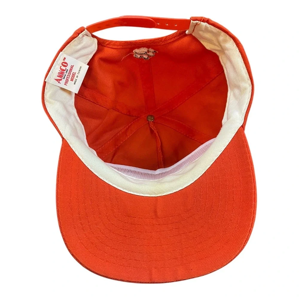 Vintage Clemson Tigers Snapback Hat Cap Football 90s‎ Orange Paw OSFA